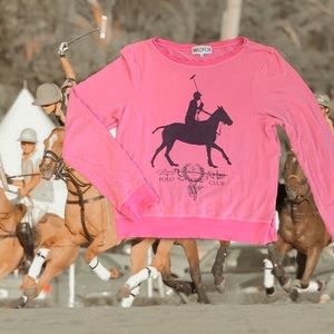 Wildfox Pink Polo Crewneck Sweatshirt